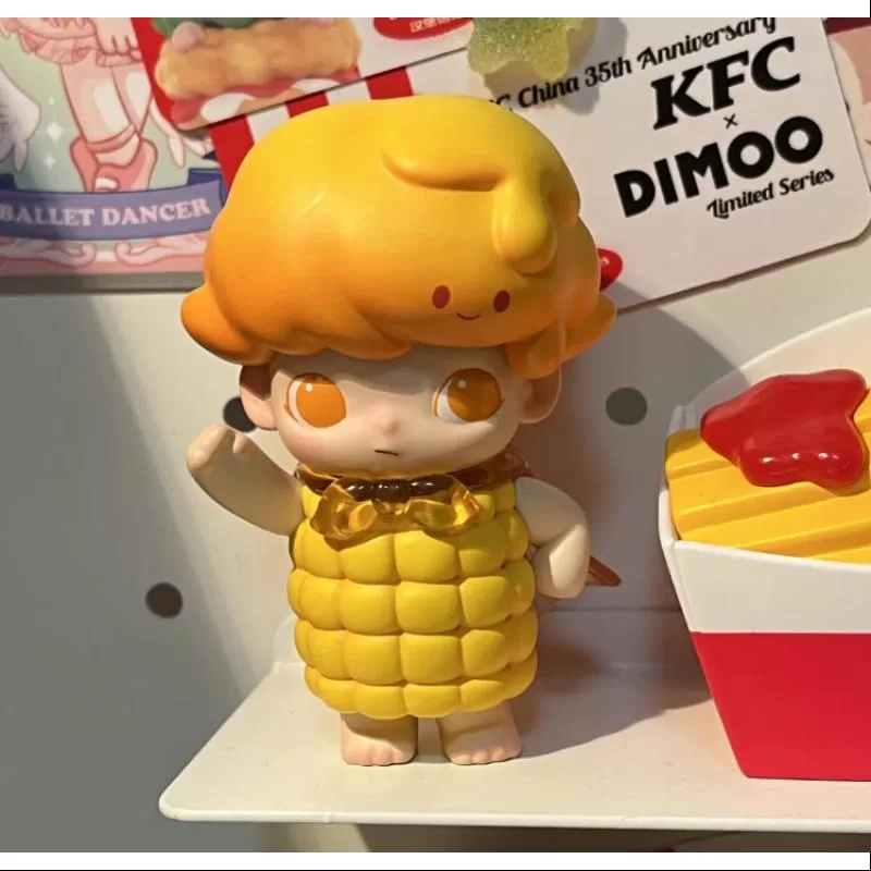 DIMOO Pop Mart DIMOO KFC China 35-a aniversare Seria BUCKET Porumb dulce