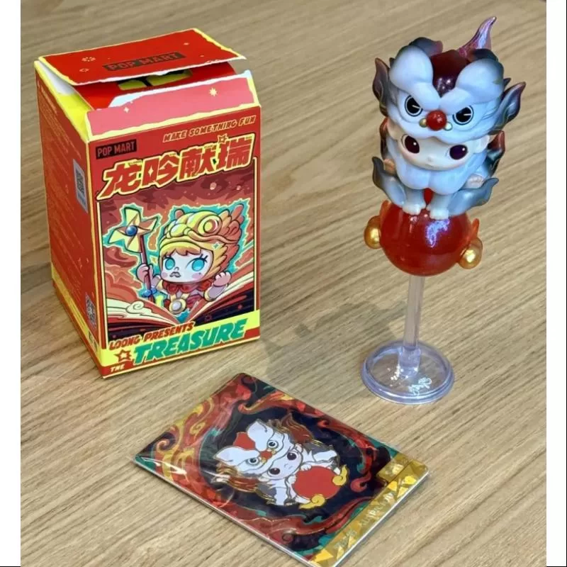DIMOO Pop Mart Loong prezintă secretul din seria Treasure DIMOO AUSPICIOUS LION (1/288)