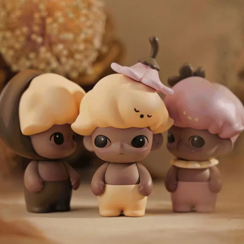 DIMOO Zâne în pădure-Set limitat de figurine cu flori și fructe