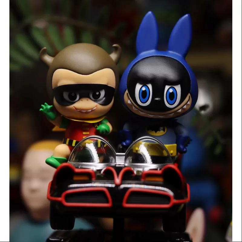 Labubu The Monsters Batman Labubu u0026 Robin YAYA Rocking Car LIMITED